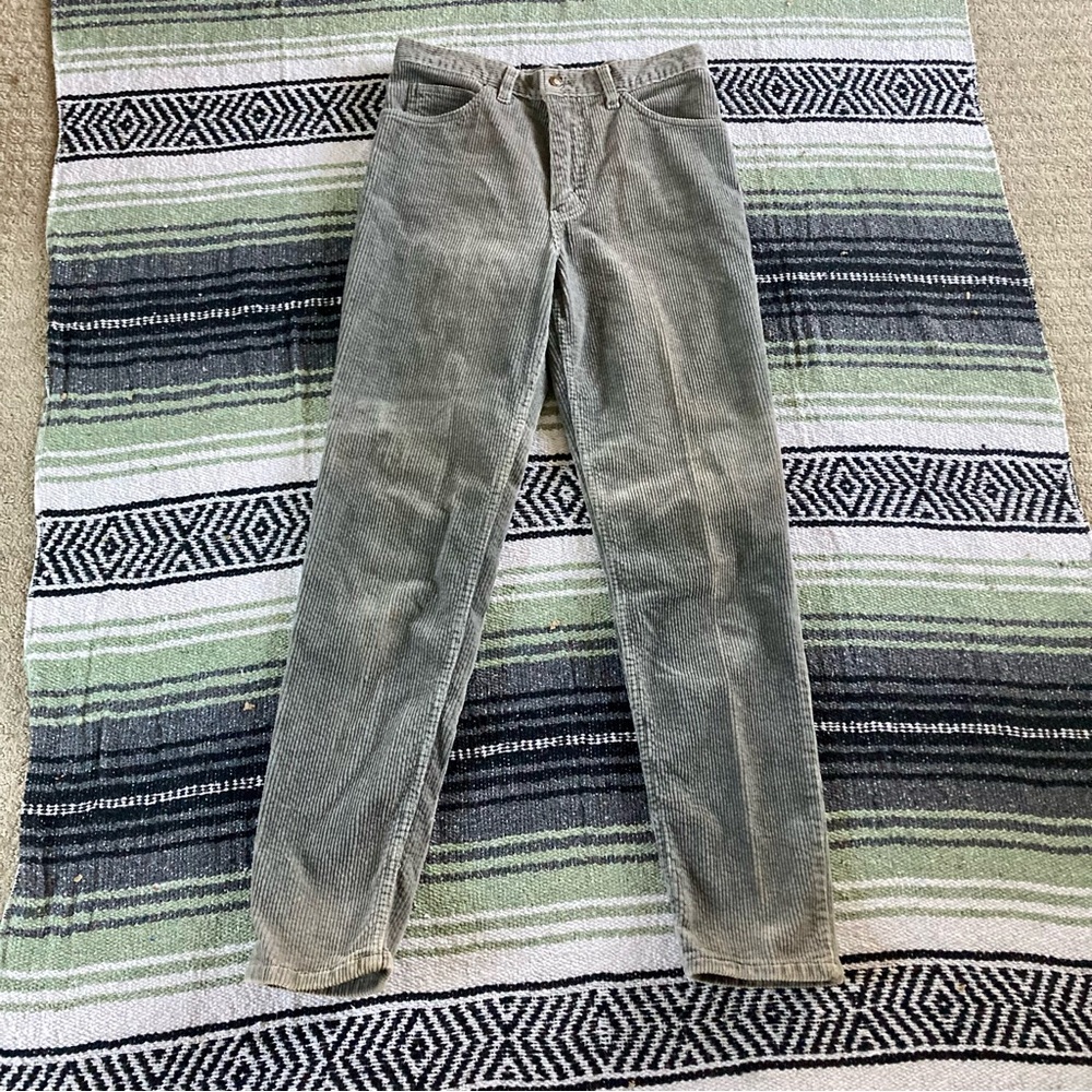 Vintage gray/silver wide cord corduroy straight leg pants by Piccadilly
